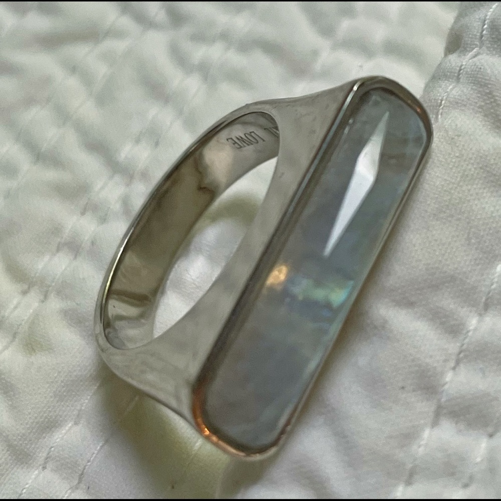 Sheryl Lowe Moonstone Bar Ring, Size 7